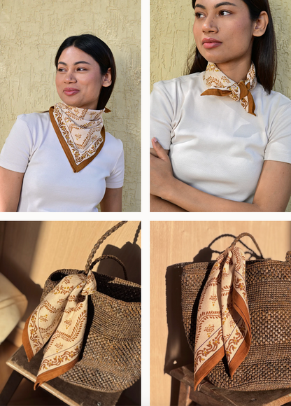 Petit foulard Antoinette Beige - Byzantine