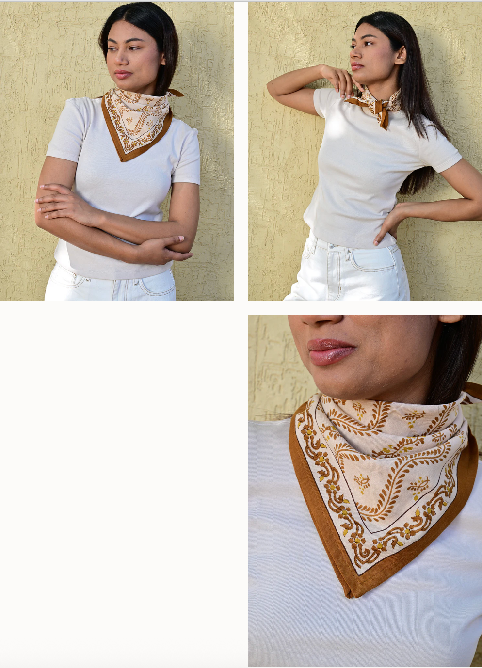 Petit foulard Antoinette Beige - Byzantine