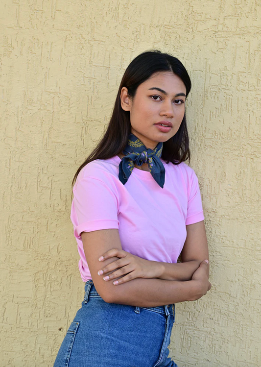 Petit foulard Antoinette Bleu Marine - Byzantine