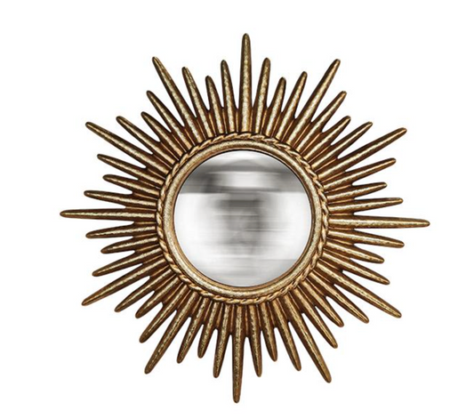 MIROIR CONVEXE DORE SOLEIL 26CM