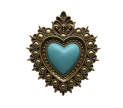DECO MURALE EX-VOTO BLEU 21,5X24CM