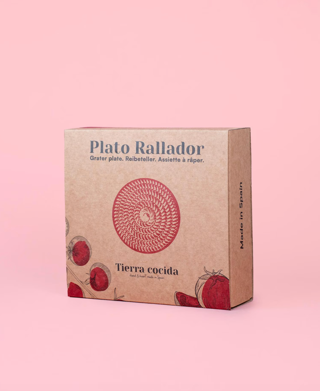 Petite assiette râpe ail - en céramique faite à la main - motif dégradé bleu - Prête à offrir