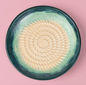 Petite assiette râpe ail - en céramique faite à la main - motif dégradé bleu - Prête à offrir