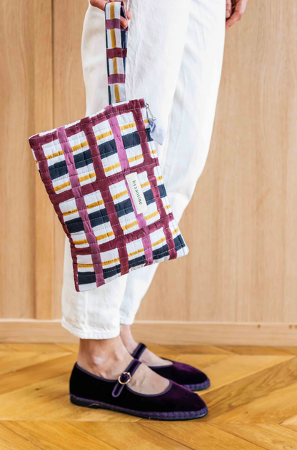 POCHETTE PLATE / TABLETTE - CHECKS N°1 27 cm x 20 cm