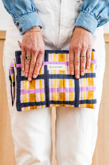 POCHETTE PLATE / TABLETTE - CHECKS N°2 27 cm x 20 cm