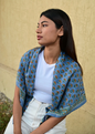 Grand foulard SÉLÉNÉ Bleu horizon  - Byzantine