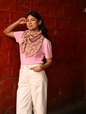 Grand foulard N°114 Rose  - Byzantine