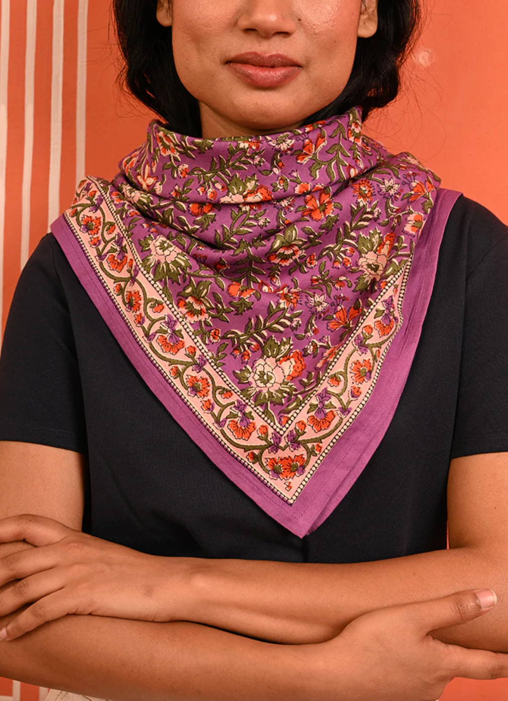 Grand foulard CALYPSO Violet  - Byzantine