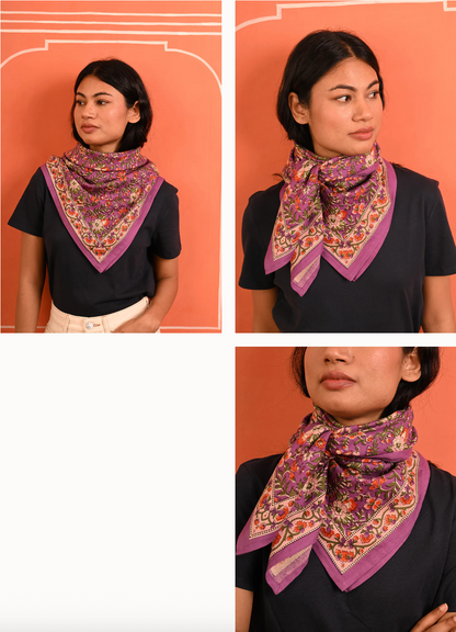 Grand foulard CALYPSO Violet  - Byzantine