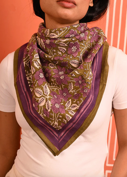 Grand foulard HÉLIOS Kaki  - Byzantine