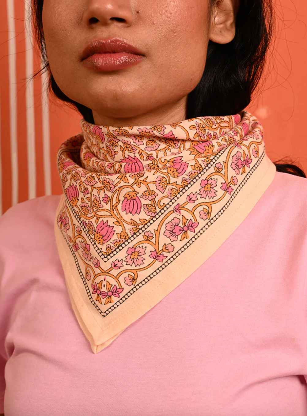 Petit foulard TULIPA Rose  - Byzantine