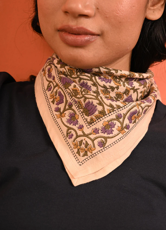 Petit foulard TULIPA Bleu  - Byzantine