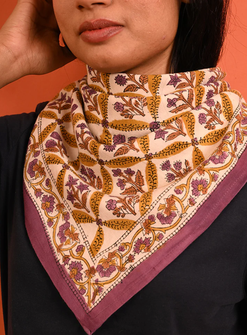 Grand foulard ZÉNON Moutarde  - Byzantine