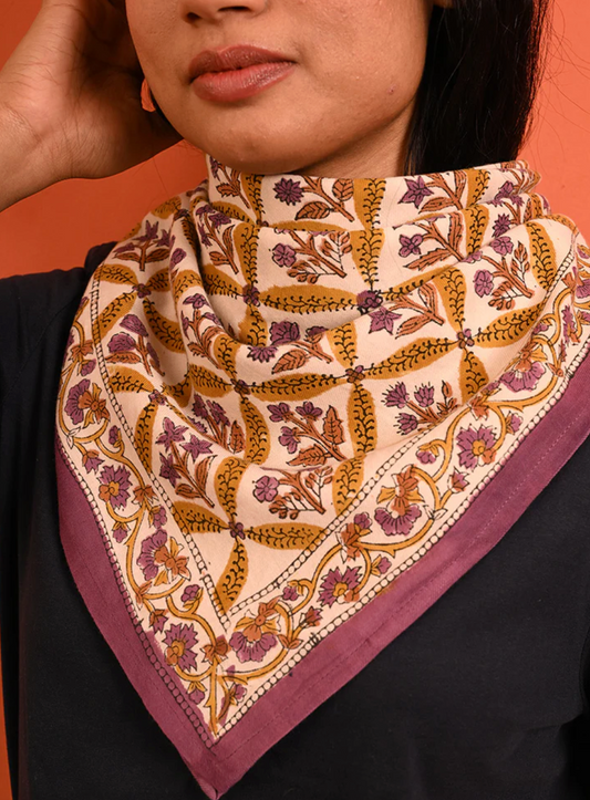 Grand foulard ZÉNON Moutarde  - Byzantine
