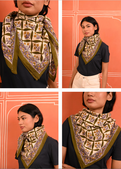 Grand foulard ZÉNON Vert  - Byzantine