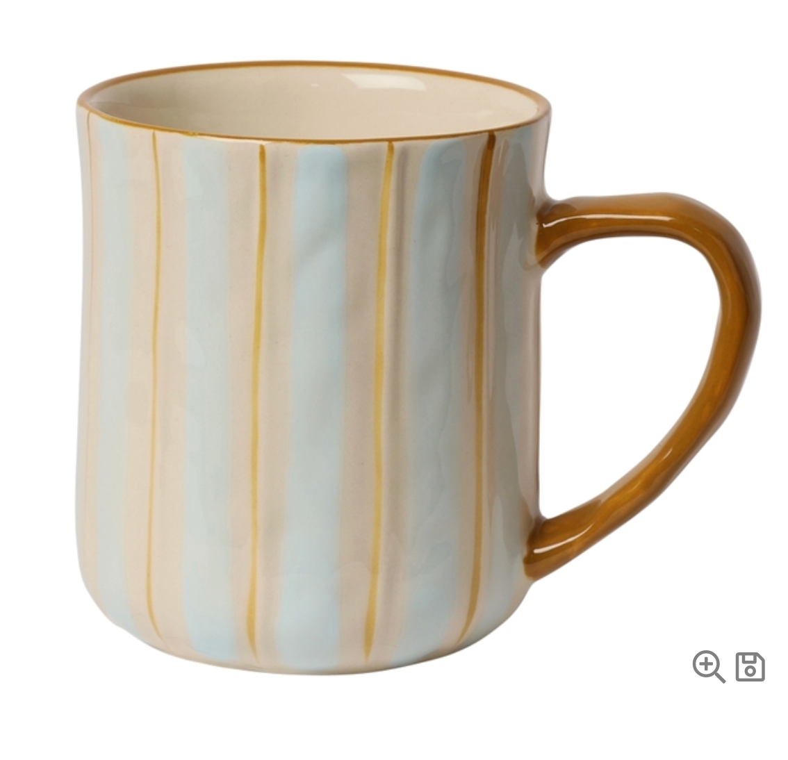 Mug - light blue/yellow, 9,5xø9,1 cm