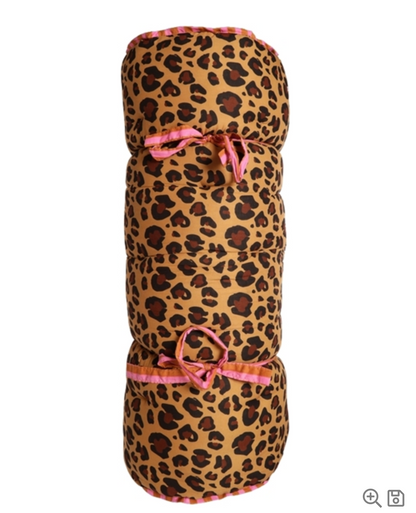 Couverture, artisan, leopard-sand/pink, 85x190