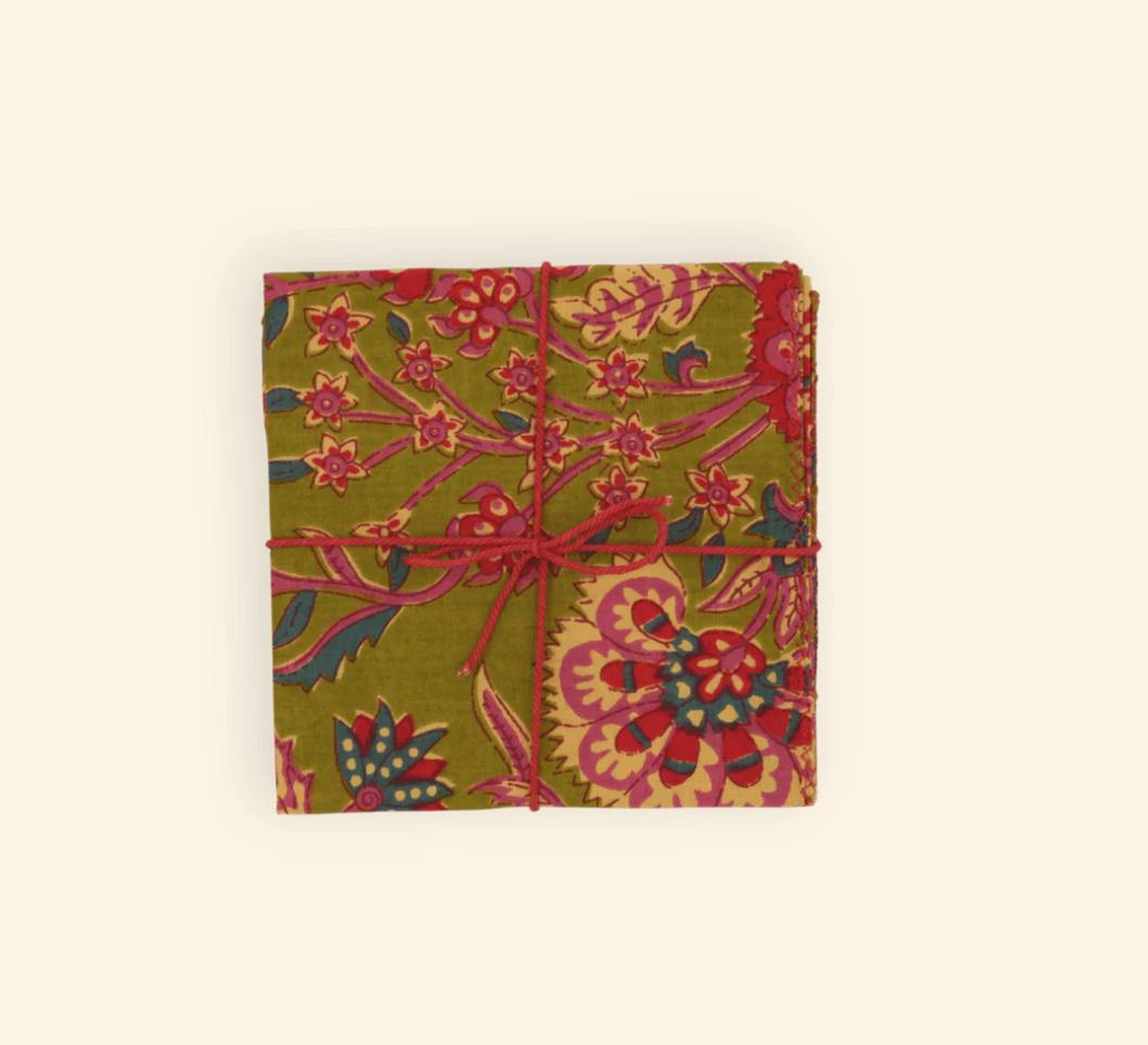 Serviettes de tablex4 - Dandelion Olive