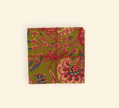 Serviettes de tablex4 - Dandelion Olive
