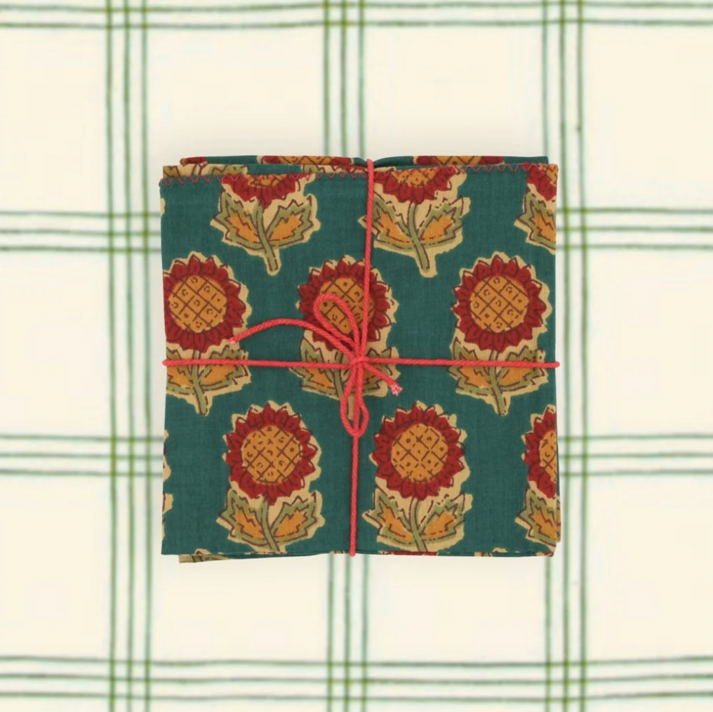 Serviettes de tablex4 - Tournesol Pond