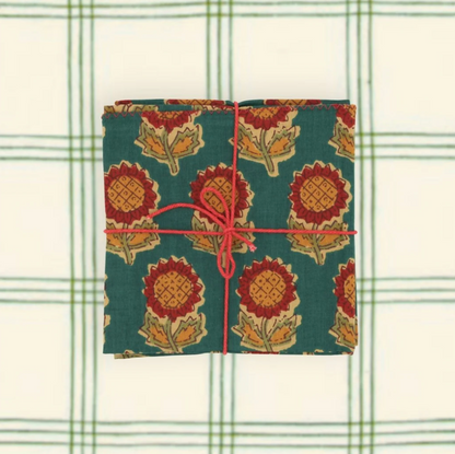 Serviettes de tablex4 - Tournesol Pond