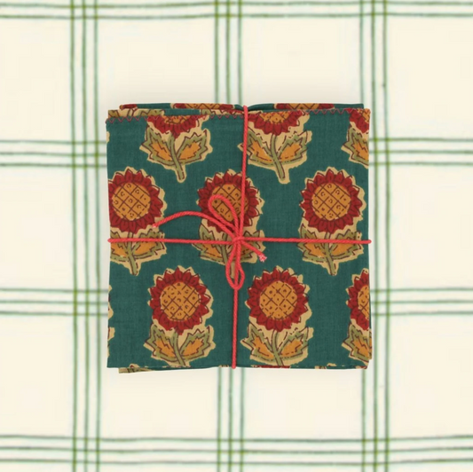 Serviettes de tablex4 - Tournesol Pond