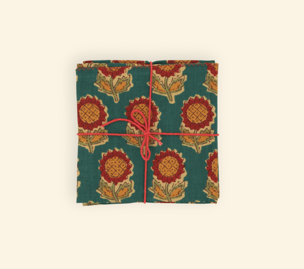 Serviettes de tablex4 - Tournesol Pond