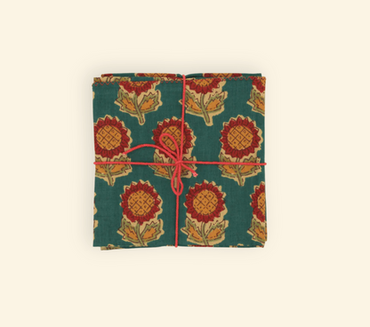 Serviettes de tablex4 - Tournesol Pond