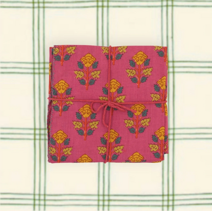 Serviettes de table x4 -Belladone Carmine