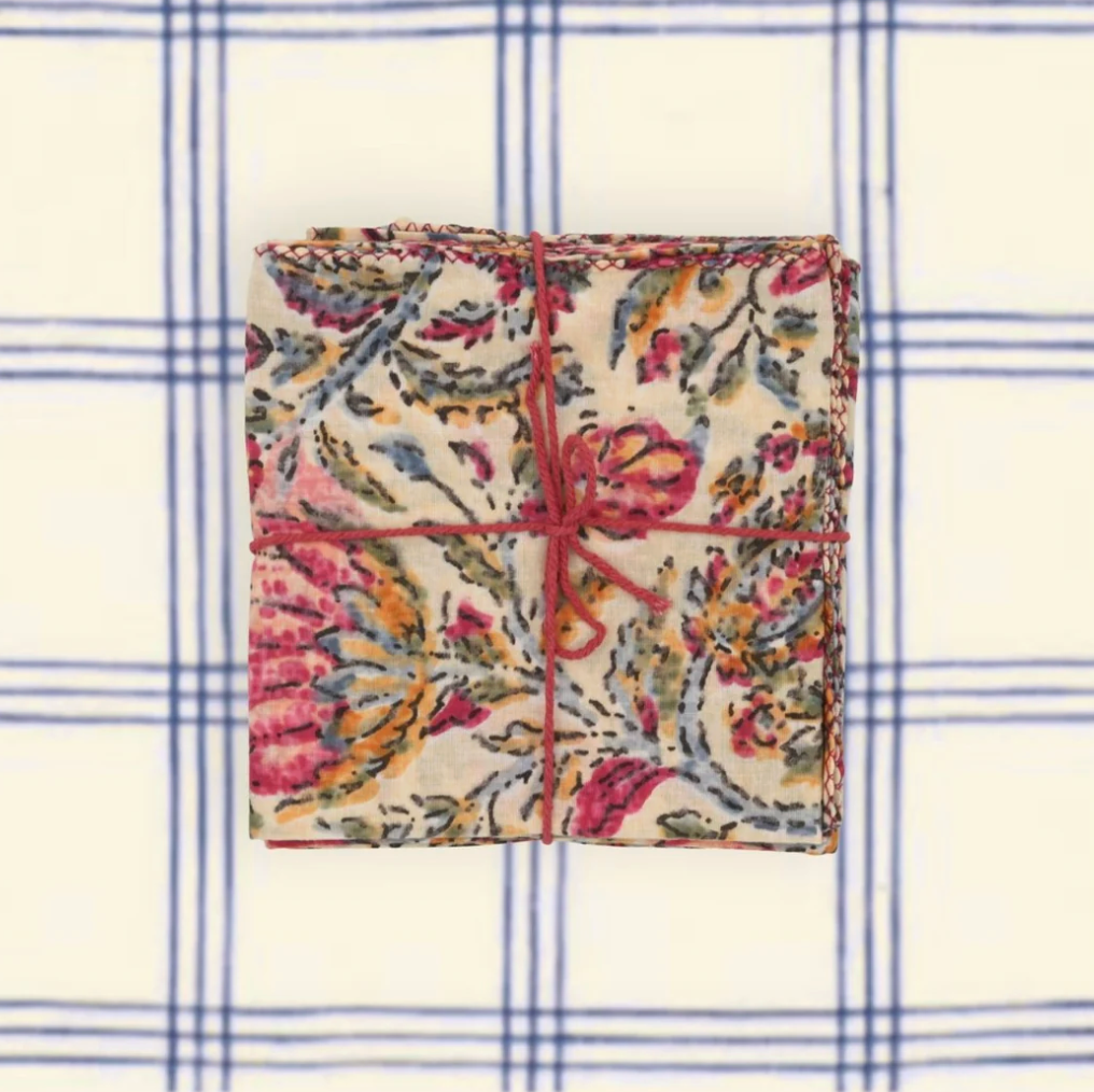 Serviettes de table x4 -Hysope Fadded