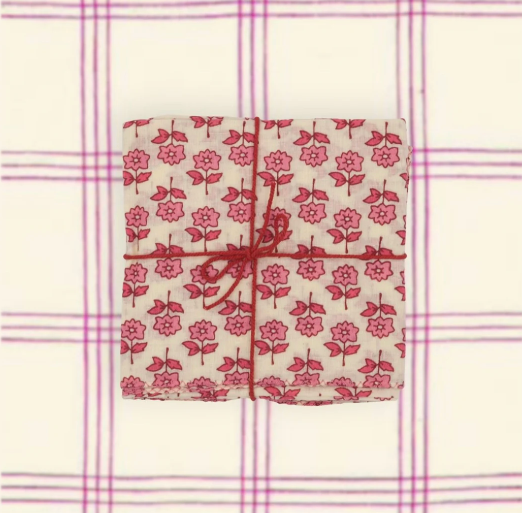 Serviettes de table x4 - Bourrache Fadded