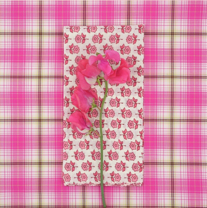 Serviettes de table x4 - Bourrache Fadded