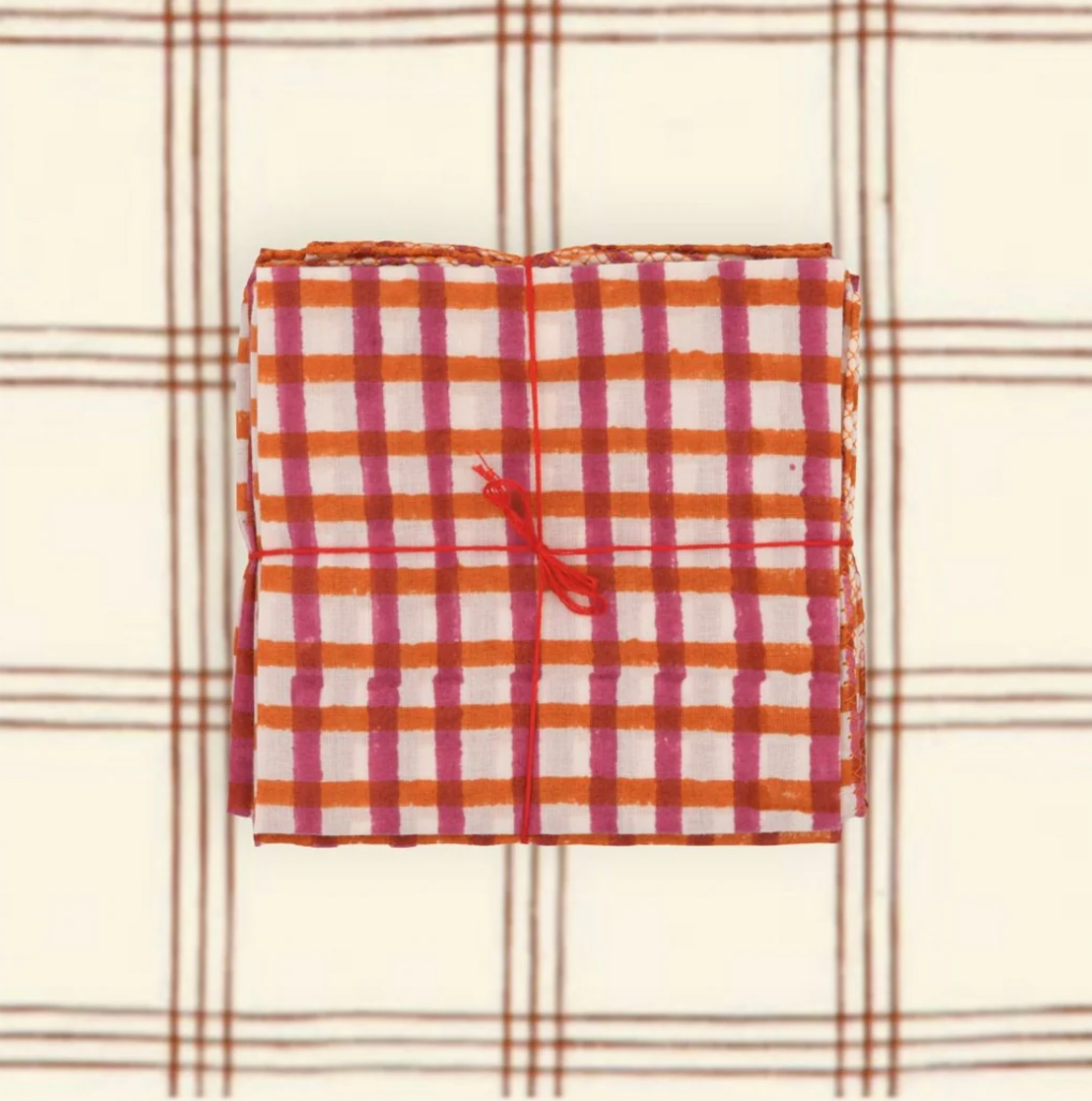 Serviettes de table x4 - Mira Garnet