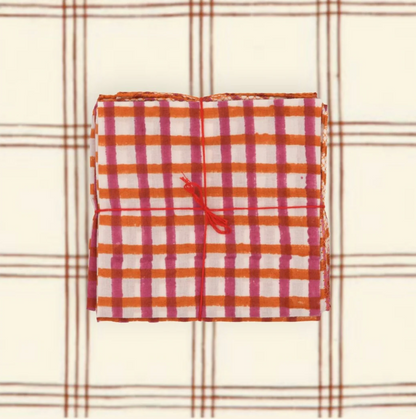 Serviettes de table x4 - Mira Garnet