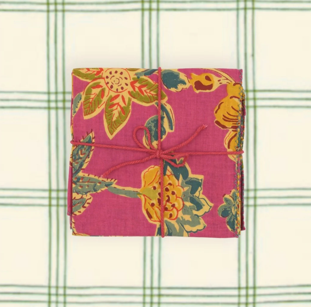 Serviettes de table x4 - Liseron Carmine