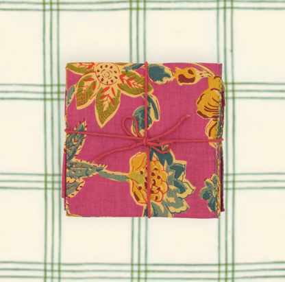 Serviettes de table x4 - Liseron Carmine