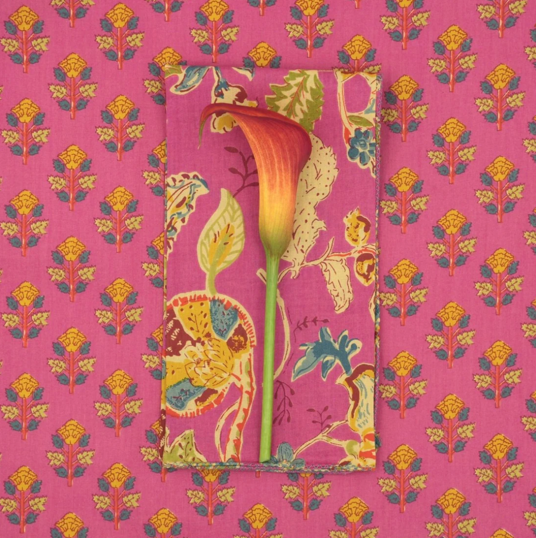 Serviettes de table x4 - Liseron Carmine