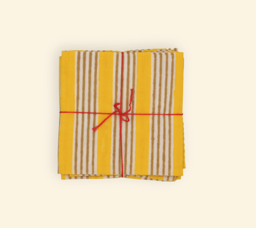 Serviettes de table x4 - Alice Gold