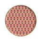 Plateau rond métal émaillé Villandry D16 cm, bord doré