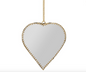 MIROIR COEUR DORE ANTIQUE 15X16CM LAITON+MIROIR
