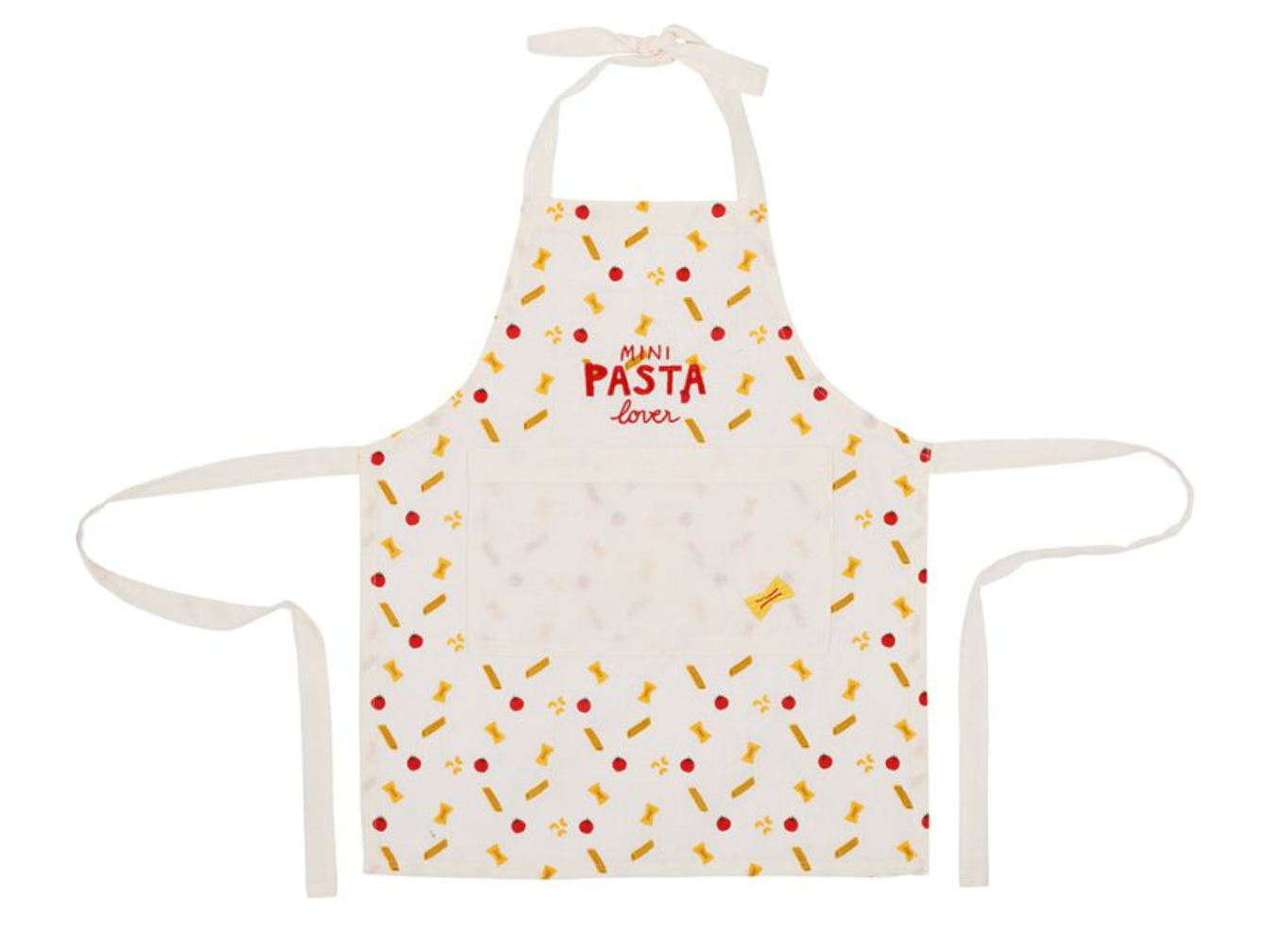 TABLIER ENFANT BRODE KITCHFUN ECRU+ROUGE+JAUNE