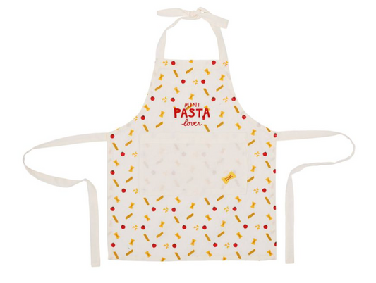 TABLIER ENFANT BRODE KITCHFUN ECRU+ROUGE+JAUNE