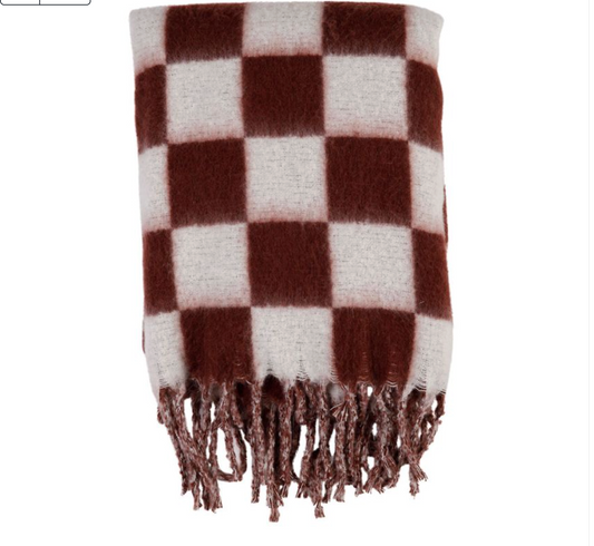 PLAID KAROZ BORDEAUX+BLANC 170X130CM (Copie)