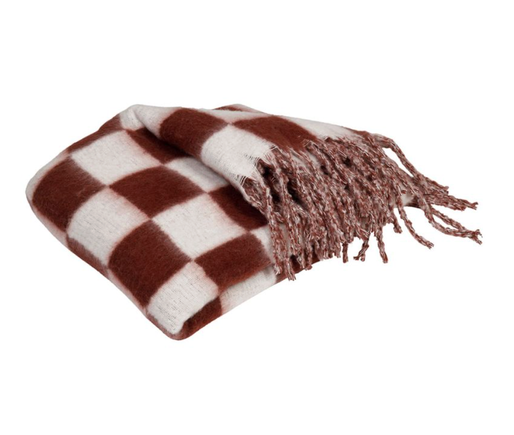 PLAID KAROZ BORDEAUX+BLANC 170X130CM (Copie)