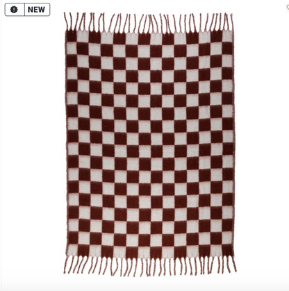 PLAID KAROZ BORDEAUX+BLANC 170X130CM (Copie)