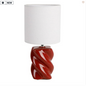 LAMPE NIRA TERRACOTTA+BLANC D15.5X31.5CM