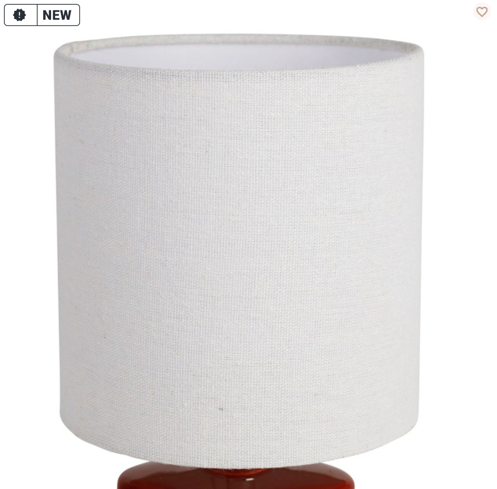 LAMPE NIRA TERRACOTTA+BLANC D15.5X31.5CM