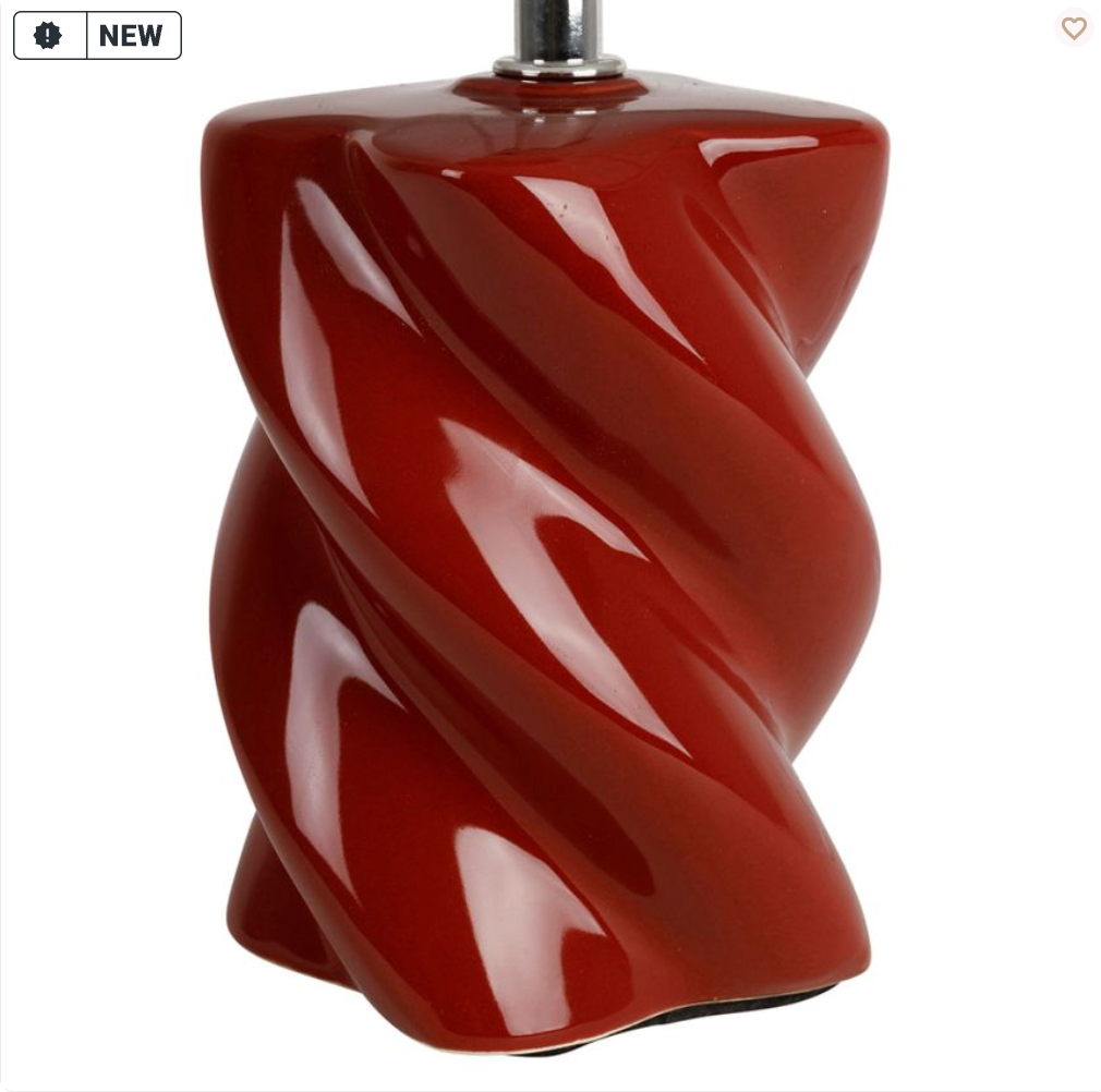 LAMPE NIRA TERRACOTTA+BLANC D15.5X31.5CM