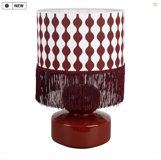 LAMPE BOHOHOTEL BORDEAUX D16XH37CM