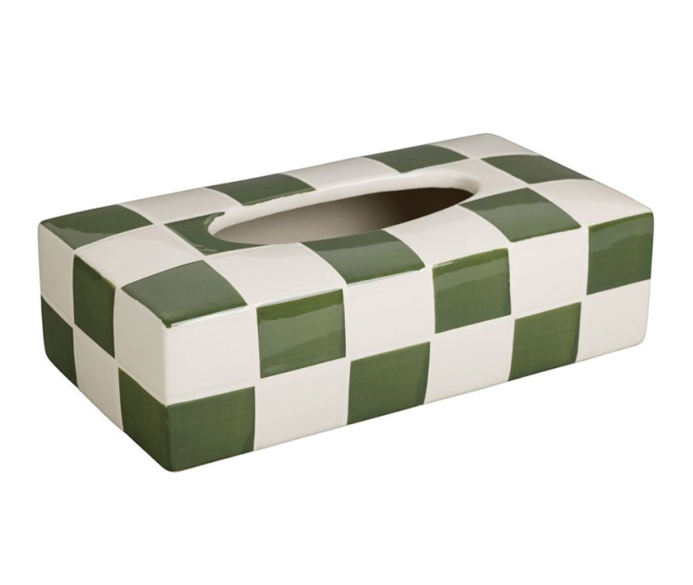 BOITE P/MOUCHOIR KAROZ KAKI 25X12XH6CM